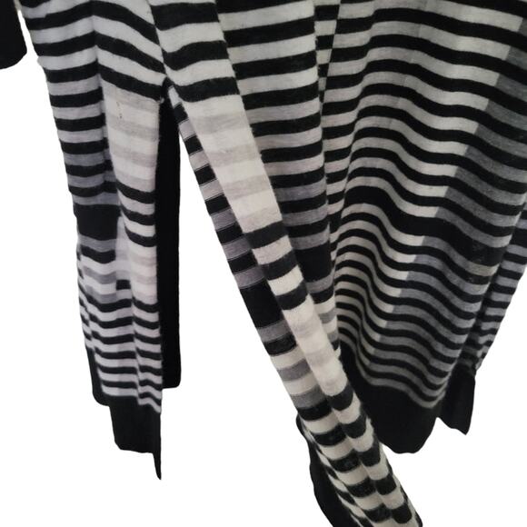 Vince Merino Wool Striped Intarsia Open Front Longline Cardigan (Size Small S) - Picture 9 of 16